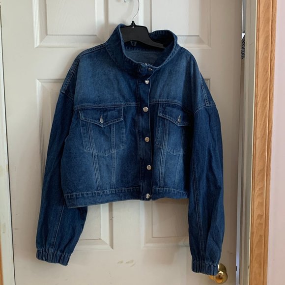 Shein Crop Denim Jacket Size 4X - Picture 1 of 6